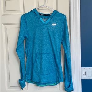 Blue Nike Running dri-fit hoodie